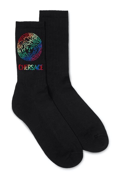 versace pride socks|Cher and Versace collaborate on Pride Month .